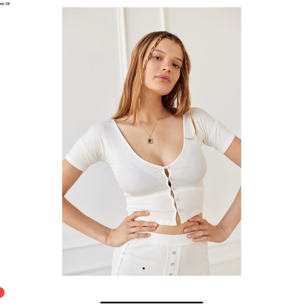 Urban Outfitters Out from Under Sweet Dreams Shrunken Top XL White